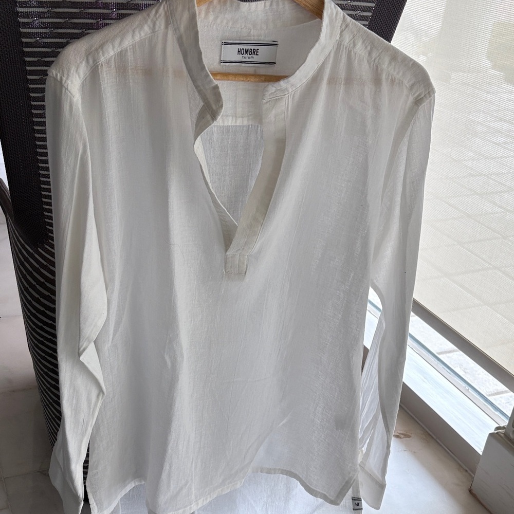 White Casual Button Down Shirt